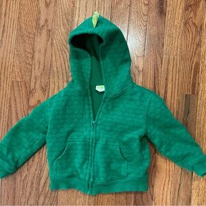 Hooded zip up sweat shirt. Boys size 2T. Made by Crazy 8.